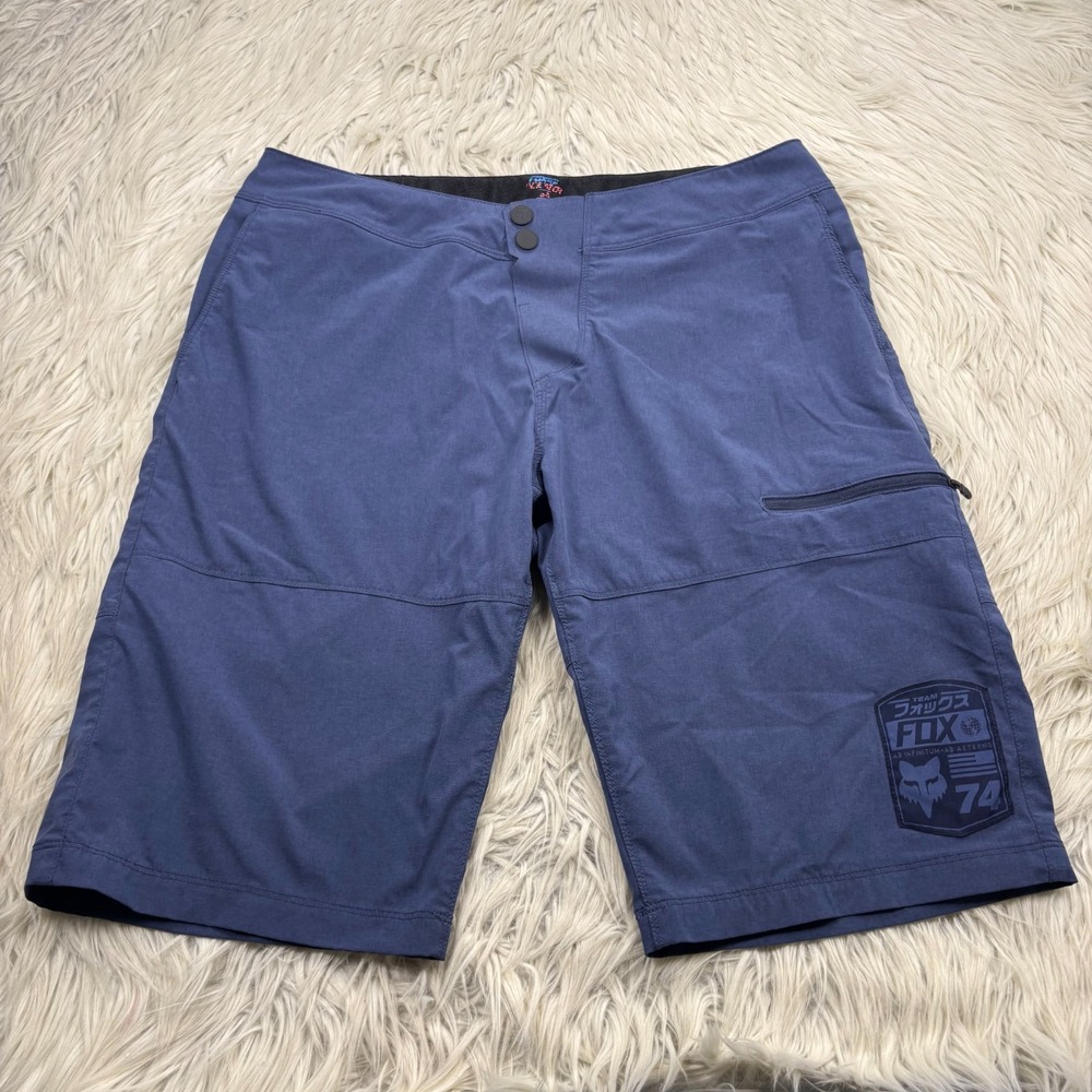 Fox Racing Men's 34 Blue Indicator Shorts Motocross Casual